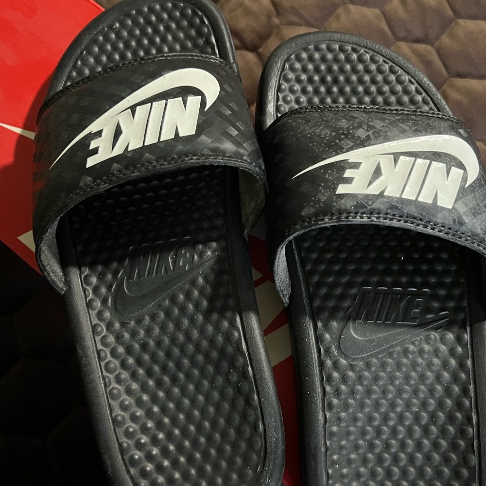 Nike Red Box with White Logo and Black Slide Detail
